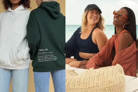 Vêtements Girl Crush portés par trois personnes